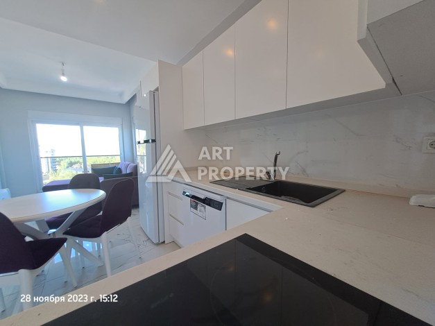 Меблированная картира 1+1 с прекрасным видом в новом ЖК, 50 кв.м. Авсаллар, Алания - Ракурс 3