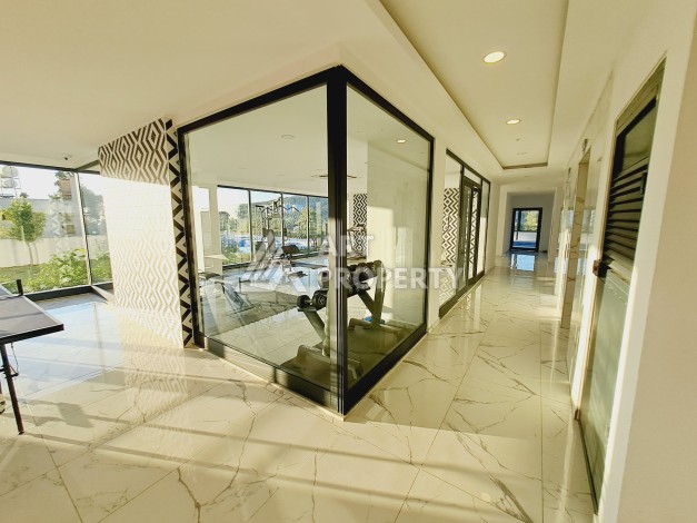 Меблированная картира 1+1 с прекрасным видом в новом ЖК, 50 кв.м. Авсаллар, Алания - Ракурс 14