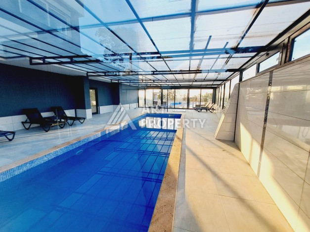 Меблированная картира 1+1 с прекрасным видом в новом ЖК, 50 кв.м. Авсаллар, Алания - Ракурс 18