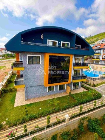 Двухуровневые апартаменты 2+1 и 3+1 с садом и террасой в центре Алании, Буюкхасбахче. - Ракурс 7