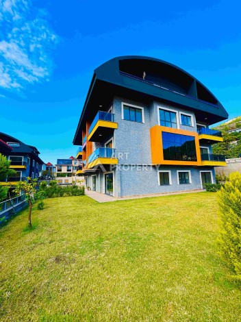 Двухуровневые апартаменты 2+1 и 3+1 с садом и террасой в центре Алании, Буюкхасбахче. - Ракурс 9