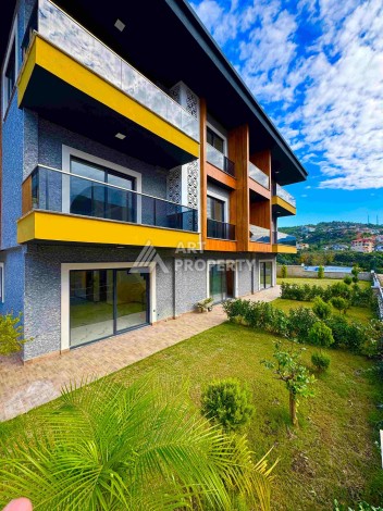 Двухуровневые апартаменты 2+1 и 3+1 с садом и террасой в центре Алании, Буюкхасбахче. - Ракурс 14