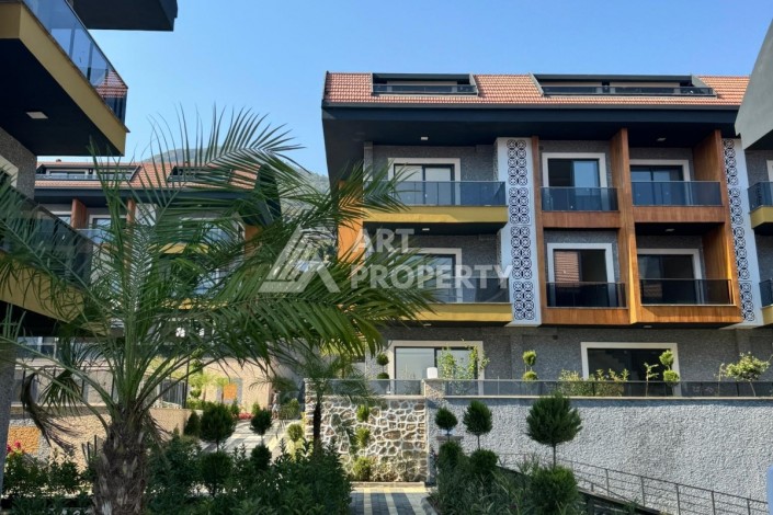 Двухуровневые апартаменты 2+1 и 3+1 с садом и террасой в центре Алании, Буюкхасбахче. - Ракурс 23