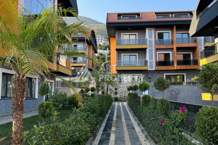 Двухуровневые апартаменты 2+1 и 3+1 с садом и террасой в центре Алании, Буюкхасбахче. - Ракурс 28