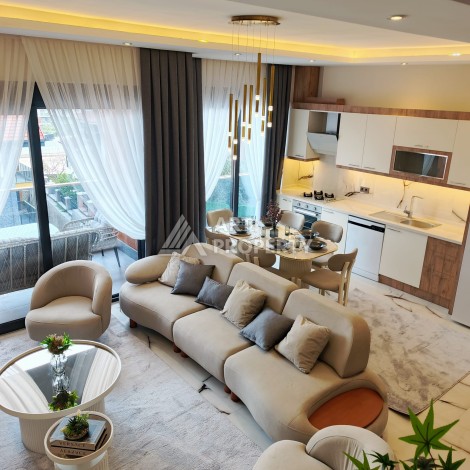 Двухуровневые апартаменты 2+1 и 3+1 с садом и террасой в центре Алании, Буюкхасбахче. - Ракурс 69