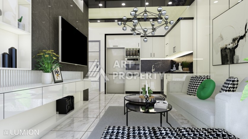 Элитные апартаменты 1+1, 2+1 и 3+1 с первым взносом 10% в центре Алании - Ракурс 6