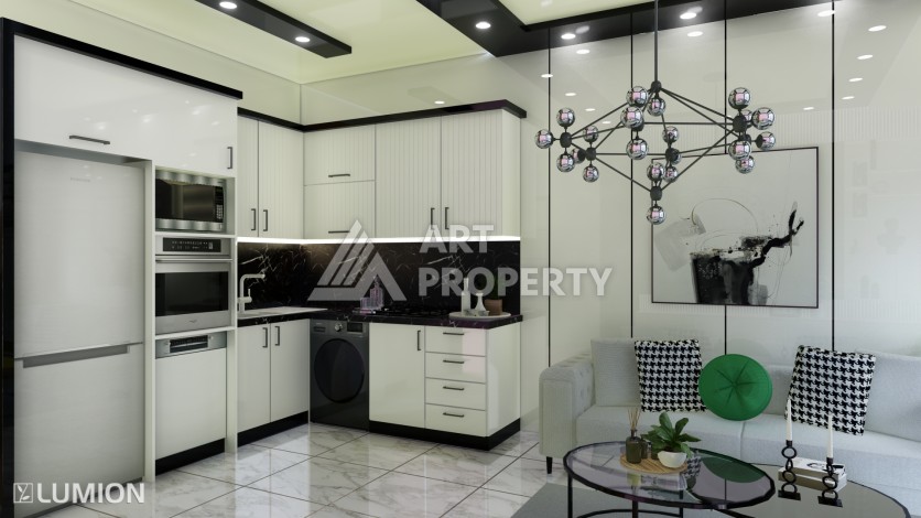 Элитные апартаменты 1+1, 2+1 и 3+1 с первым взносом 10% в центре Алании - Ракурс 7