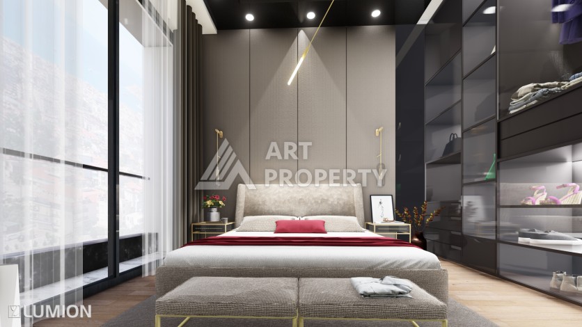 Элитные апартаменты 1+1, 2+1 и 3+1 с первым взносом 10% в центре Алании - Ракурс 13