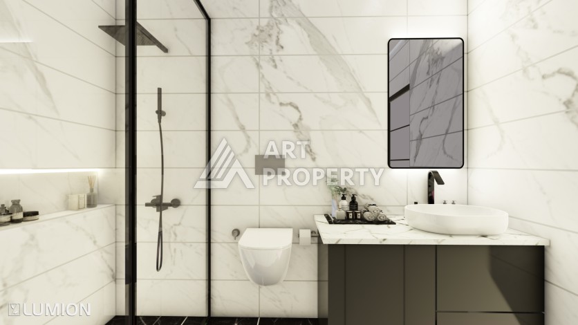 Элитные апартаменты 1+1, 2+1 и 3+1 с первым взносом 10% в центре Алании - Ракурс 24