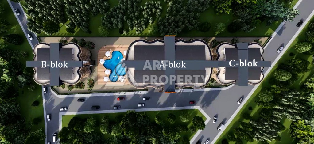 Квартиры от 56 до 140 кв.м. с рассрочкой под 0%. Махмутлар, Алания - Ракурс 14