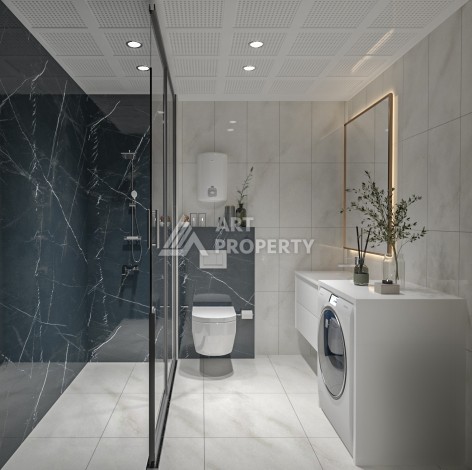 Квартиры от 56 до 140 кв.м. с рассрочкой под 0%. Махмутлар, Алания - Ракурс 35