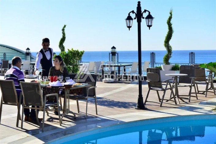 Эксклюзивные апартаменты 1+1 с головокружительным видом на Средиземное море, 98 кв.м. Конаклы, Алания - Ракурс 3