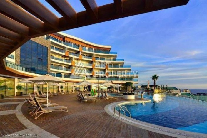 Эксклюзивные апартаменты 1+1 с головокружительным видом на Средиземное море, 98 кв.м. Конаклы, Алания - Ракурс 5