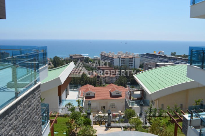 Эксклюзивные апартаменты 1+1 с головокружительным видом на Средиземное море, 98 кв.м. Конаклы, Алания - Ракурс 8