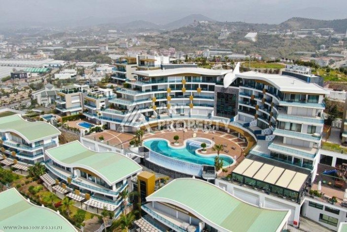 Эксклюзивные апартаменты 1+1 с головокружительным видом на Средиземное море, 98 кв.м. Конаклы, Алания - Ракурс 42