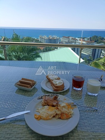 Эксклюзивные апартаменты 1+1 с головокружительным видом на Средиземное море, 98 кв.м. Конаклы, Алания - Ракурс 57