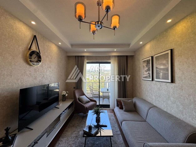 Стильная квартира 1+1 в открытом для ВНЖ районе, 55 кв.м. Паяллар, Алания - Ракурс 3