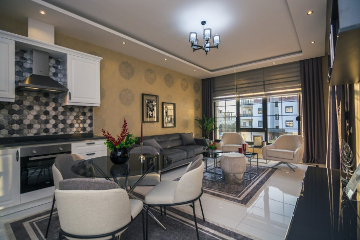 Роскошная трехкомнатная квартира в элитном комплексе в районе Оба, Алания, 105 м2. - Ракурс 11