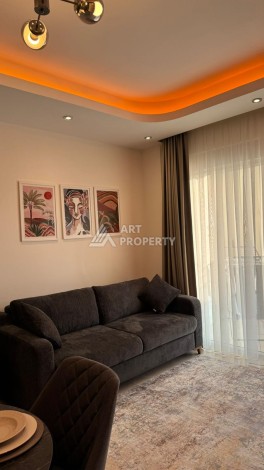 Стильная квартира 1+1 для отдыха и аренды, 500 м от моря в центре Махмутлара - Ракурс 8