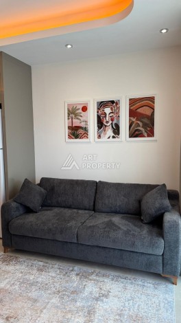 Стильная квартира 1+1 для отдыха и аренды, 500 м от моря в центре Махмутлара - Ракурс 9