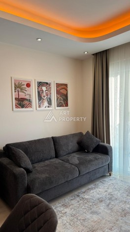 Стильная квартира 1+1 для отдыха и аренды, 500 м от моря в центре Махмутлара - Ракурс 10