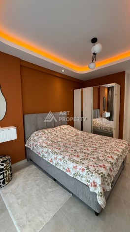 Стильная квартира 1+1 для отдыха и аренды, 500 м от моря в центре Махмутлара - Ракурс 34