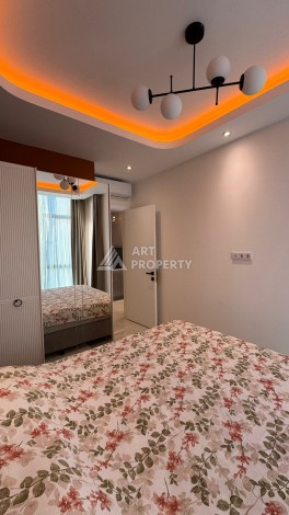 Стильная квартира 1+1 для отдыха и аренды, 500 м от моря в центре Махмутлара - Ракурс 39