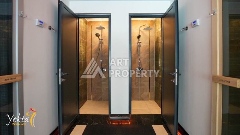 Стильная квартира 1+1 для отдыха и аренды, 500 м от моря в центре Махмутлара - Ракурс 60