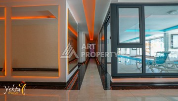 Стильная квартира 1+1 для отдыха и аренды, 500 м от моря в центре Махмутлара - Ракурс 67