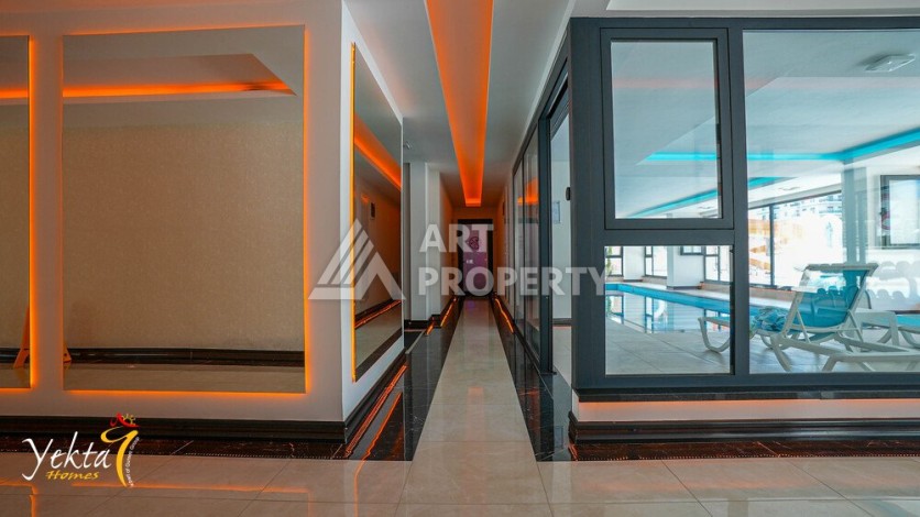 Стильная квартира 1+1 для отдыха и аренды, 500 м от моря в центре Махмутлара - Ракурс 66