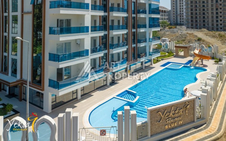 Стильная квартира 1+1 для отдыха и аренды, 500 м от моря в центре Махмутлара - Ракурс 69