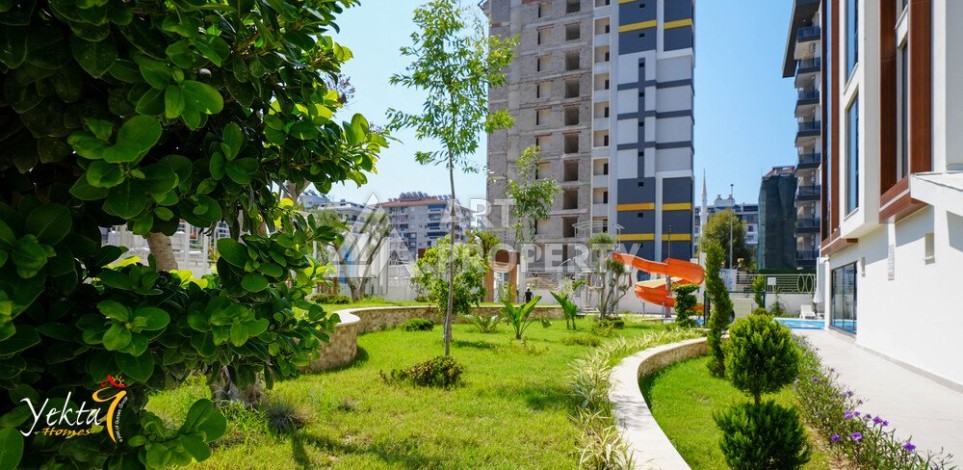 Стильная квартира 1+1 для отдыха и аренды, 500 м от моря в центре Махмутлара - Ракурс 71