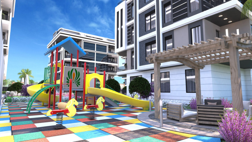 Проект красивого комплекса с богатой инфраструктурой в районе Оба,Алания, 55-245 м2 - Ракурс 13