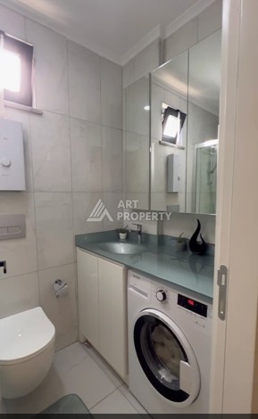 Современная квартира 1+1 с мебелью и тёплым полом, 50 кв.м. Тосмур, Алания - Ракурс 18