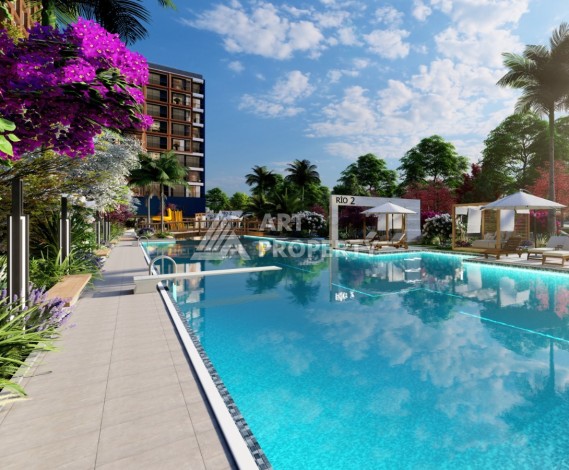 Старт строительства инвестиционного проекта с квартирами 0+1, 1+1, 2+1 в 520 метрах от моря. Томюк, Мерсин. - Ракурс 16