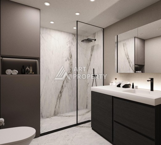 Современные квартиры 1+1, 2+1 и дуплексы 3+1 в Каитхане. Выгодное вложение в недвижимость Стамбула - Ракурс 36