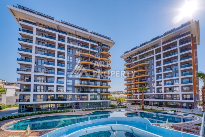 Квартира 1+1 с видом на бассейн в Авсалларе, 57,5 м² - Ракурс 0