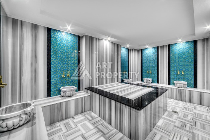 Квартира 1+1 с видом на бассейн в Авсалларе, 57,5 м² - Ракурс 17