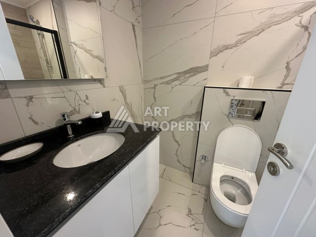 Квартира 2+1 с мебелью в стильной резиденции, 101 кв.м. Авсаллар, Алания - Ракурс 33