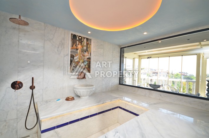 Вилла 5+1 с собственной СПА зоной, всего 200 м от моря. Кестель, Алания - Ракурс 9