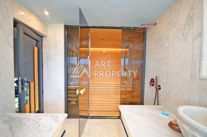 Вилла 5+1 с собственной СПА зоной, всего 200 м от моря. Кестель, Алания - Ракурс 16