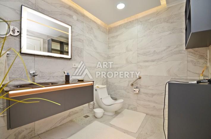 Вилла 5+1 с собственной СПА зоной, всего 200 м от моря. Кестель, Алания - Ракурс 22