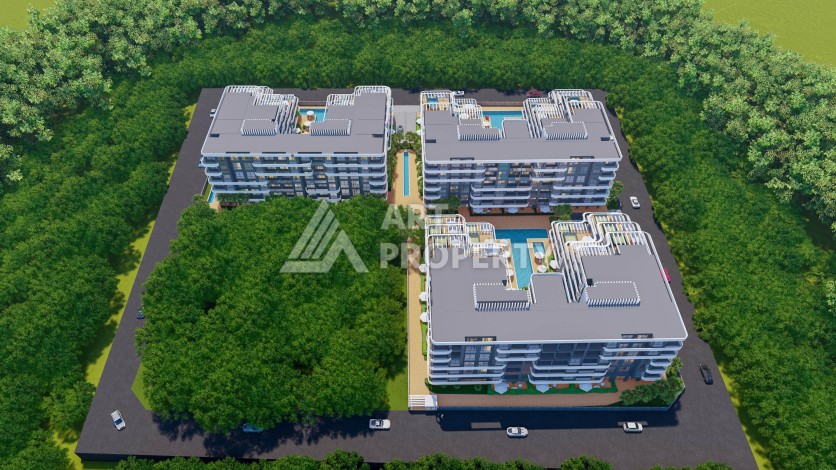 Квартиры от 50 до 165 кв.м в инновационном проекте. Алтынташ, Анталия. - Ракурс 6