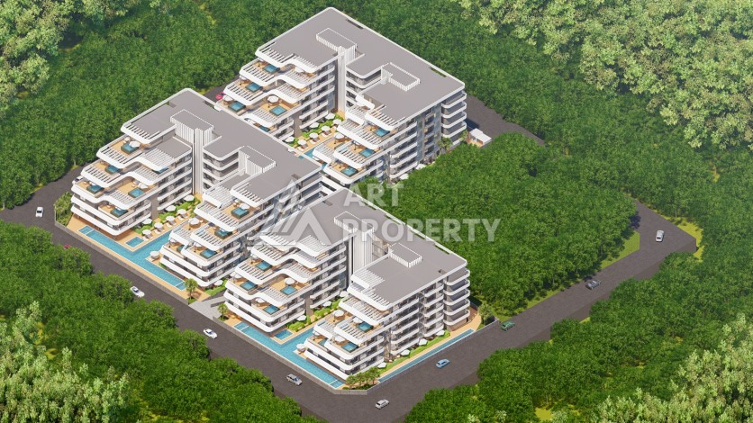 Квартиры от 50 до 165 кв.м в инновационном проекте. Алтынташ, Анталия. - Ракурс 15