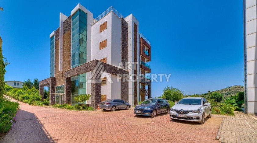 Видовая квартира 3+1 в элитной резиденции 145 кв.м. Каргыджак, Алания - Ракурс 3