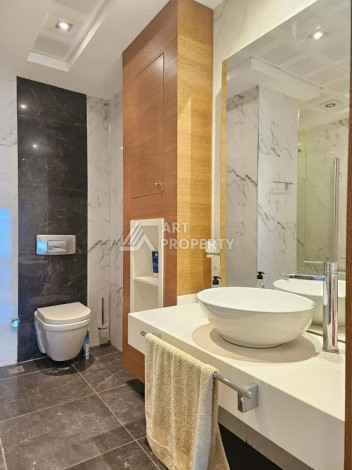 Видовая квартира 3+1 в элитной резиденции 145 кв.м. Каргыджак, Алания - Ракурс 26