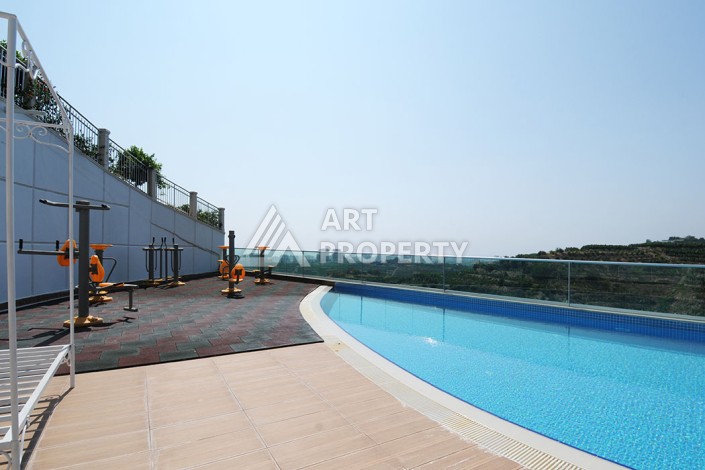 Видовая квартира 3+1 в элитной резиденции 145 кв.м. Каргыджак, Алания - Ракурс 55