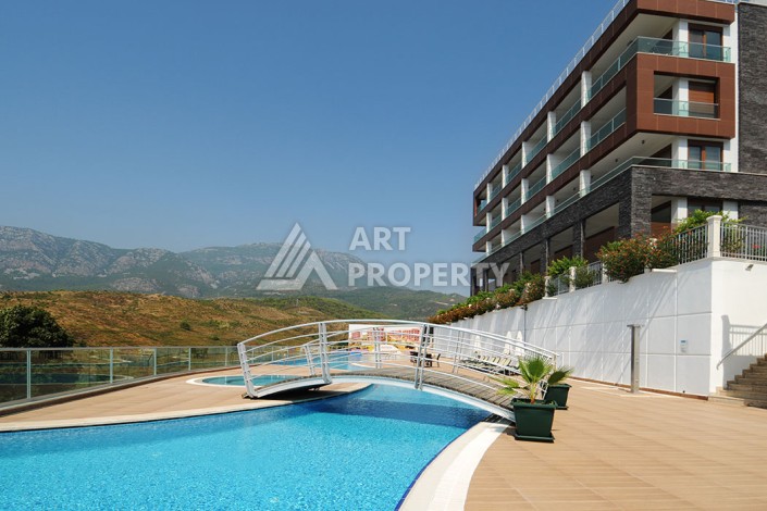 Видовая квартира 3+1 в элитной резиденции 145 кв.м. Каргыджак, Алания - Ракурс 60