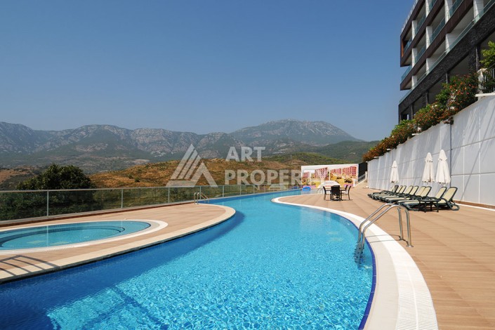 Видовая квартира 3+1 в элитной резиденции 145 кв.м. Каргыджак, Алания - Ракурс 61