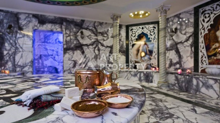 Квартира 1+1 с видом на море и крепость, 75 кв.м. В ЖК уровня 5 звезд в Оба - Ракурс 26